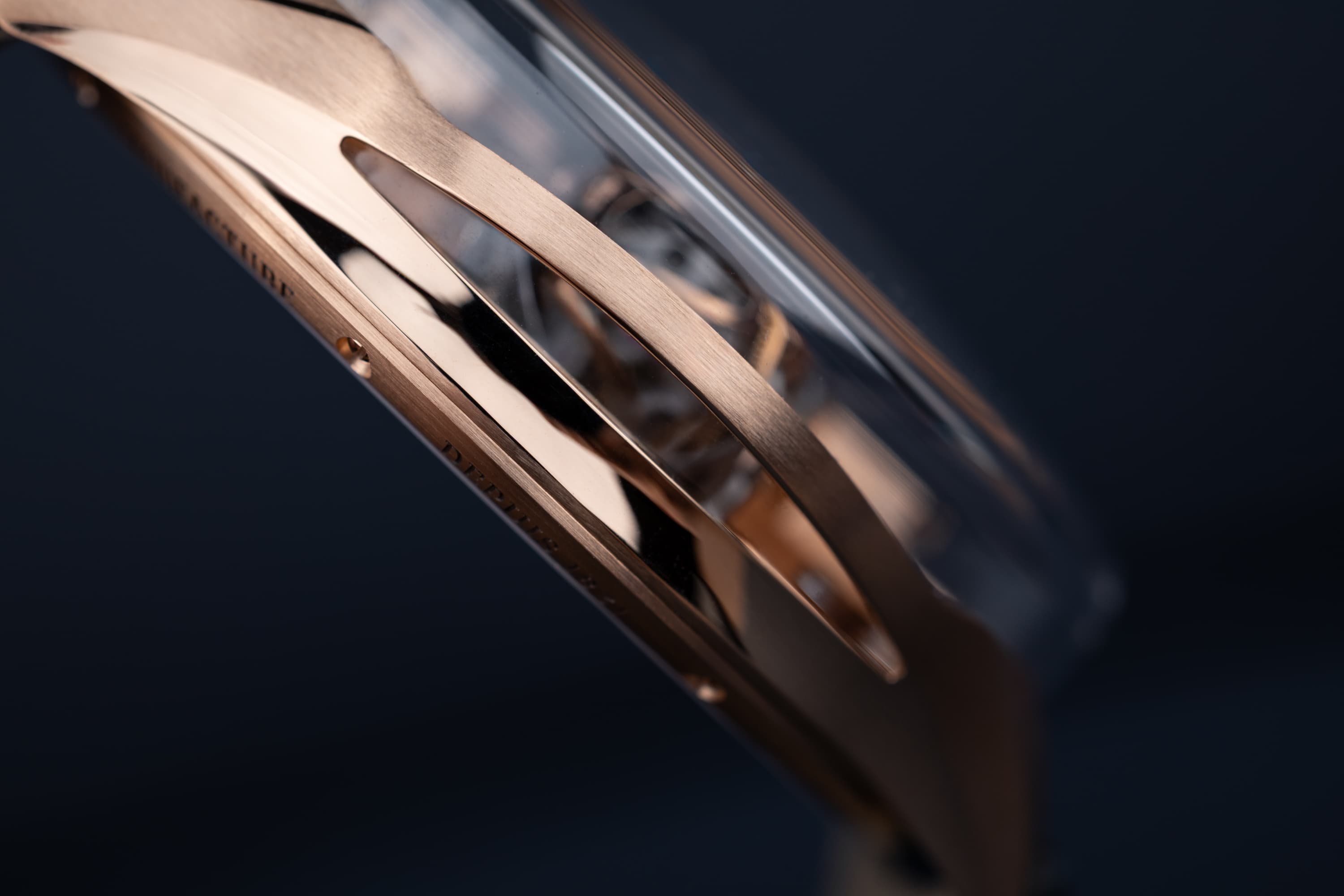 Rose gold case detail