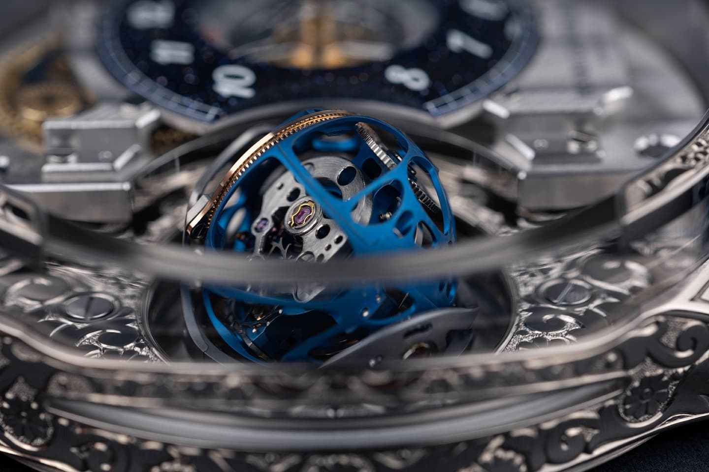 Triple-axis tourbillon detail