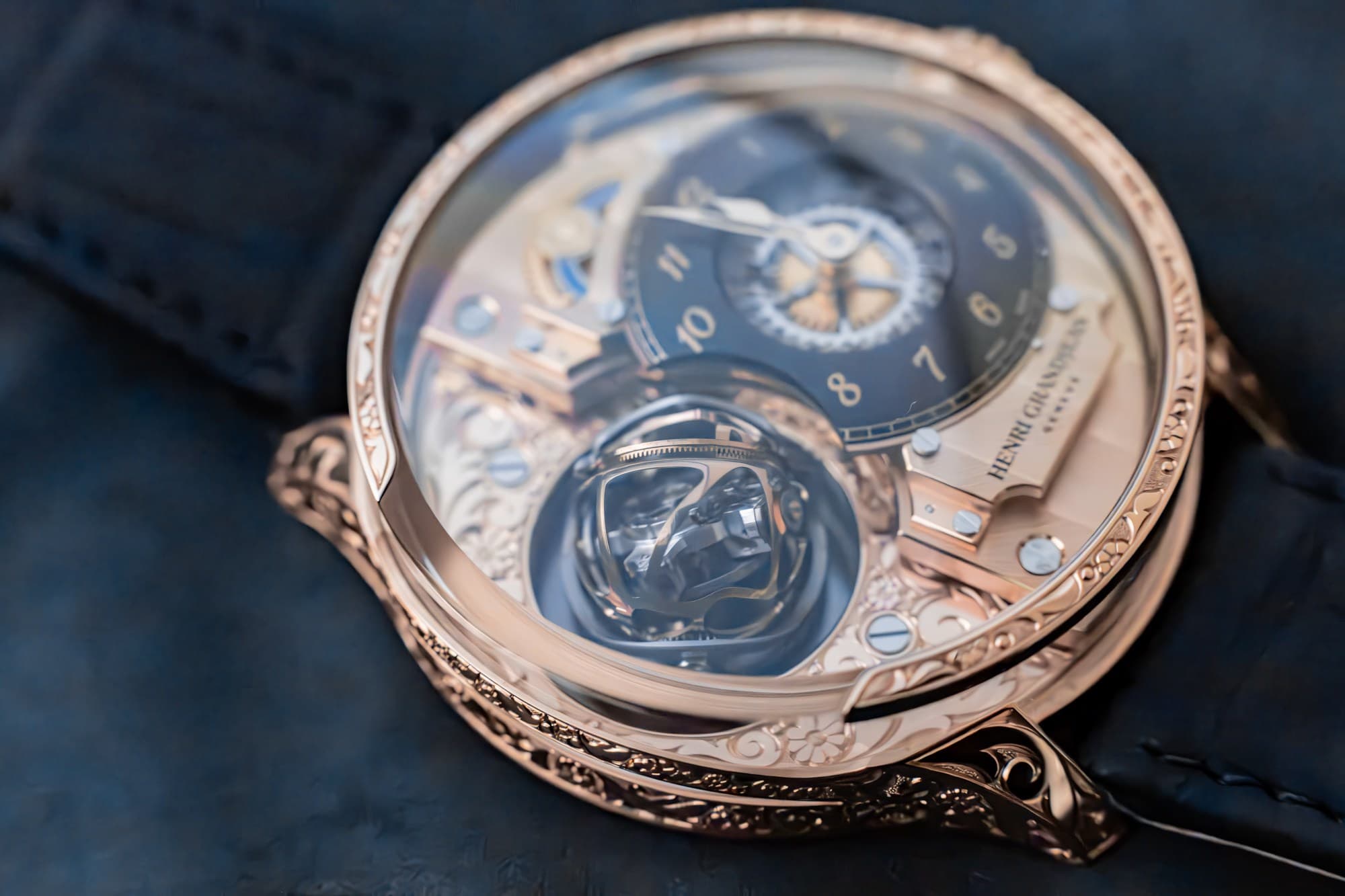 Blued steel hands detail