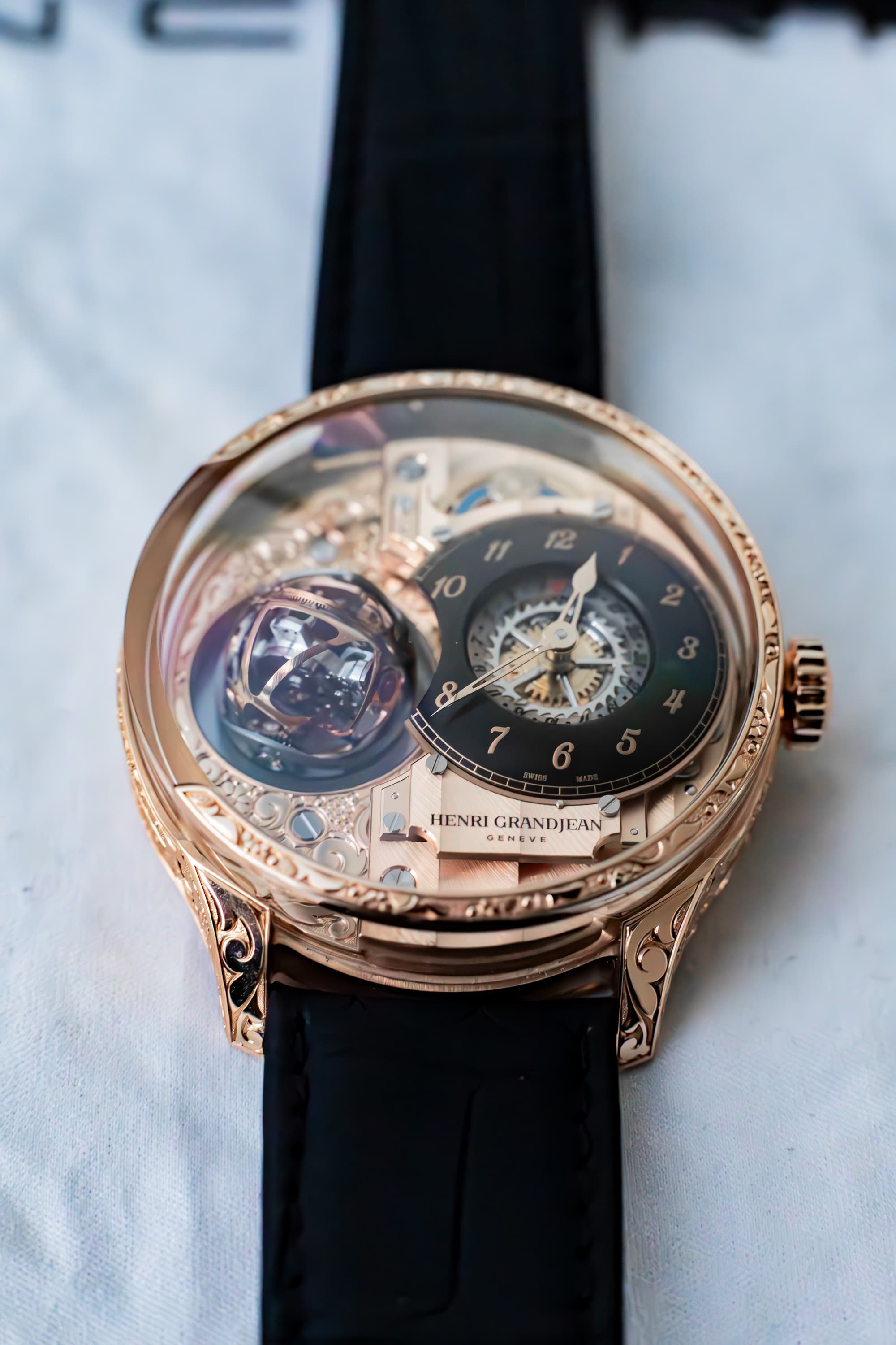 Titanium case detail